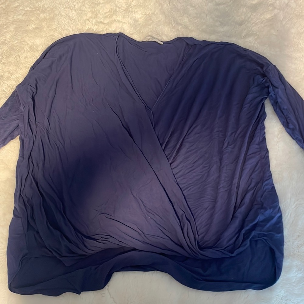 EUC Double Zero faux wrap top